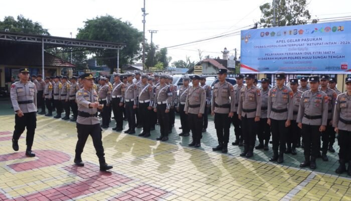 Polres HST Apel Gelar Pasukan Operasi Kepolisian Terpusat Ketupat