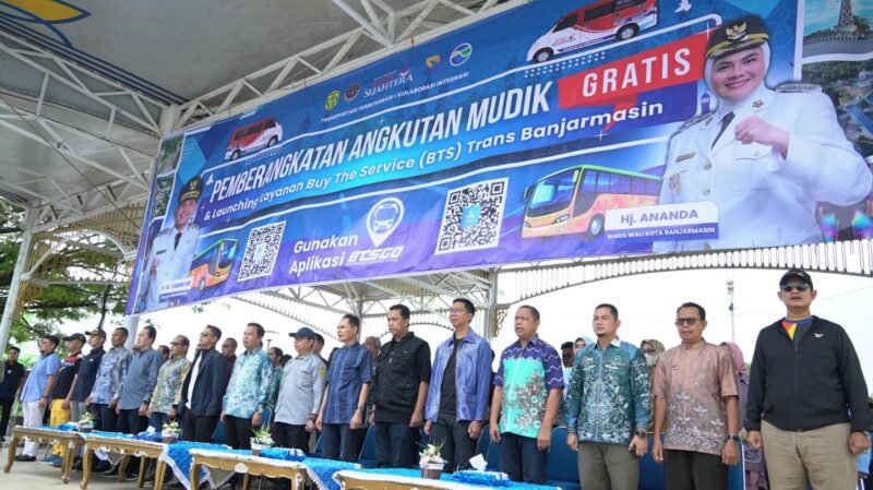 Pemko Banjarmasin Berangkatkan Mudik Gratis, Sekaligus Luncurkan BTS Trans Banjarmasin 1 IMG 20260316 WA0035 e1773668888187