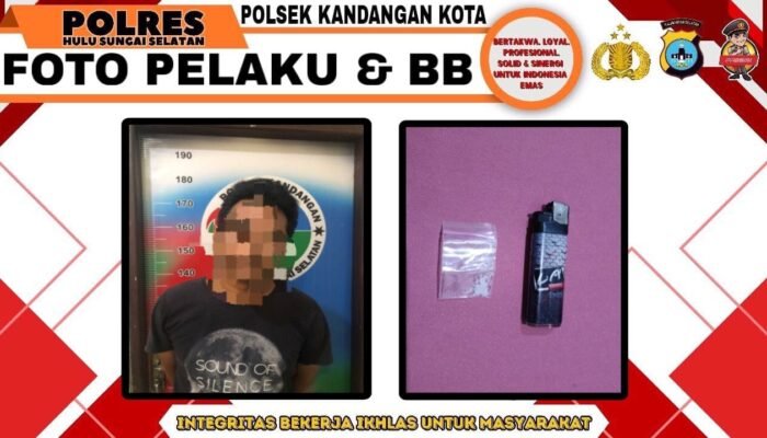 Sering Nyabu, Seorang Pria Asal Barabai Diringkus Anggota Polsek Kandangan