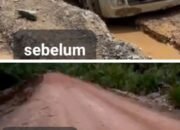 Turunkan Alat Berat Perbaiki Jalan Penghubung Desa