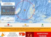 Gempa 7,6 Magnitudo di Bitung Sulawesi Utara Picu Gelombang Tsunami Kecil