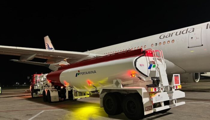 Pertamina Patra Niaga Regional Kalimantan Pastikan Keandalan Layanan Avtur, AFT Syamsudin Noor Laksanakan First Refueling Hajj Flight 1447 H
