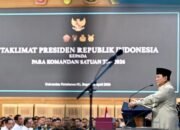 Prabowo Beri Taklimat pada 1.500 Komandan Saatuan Tiga Matra TNI