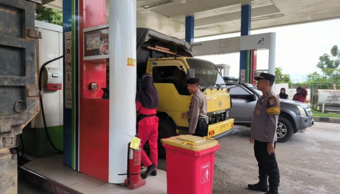 Polres HST Pantau Penyaluran BBM di SPBU