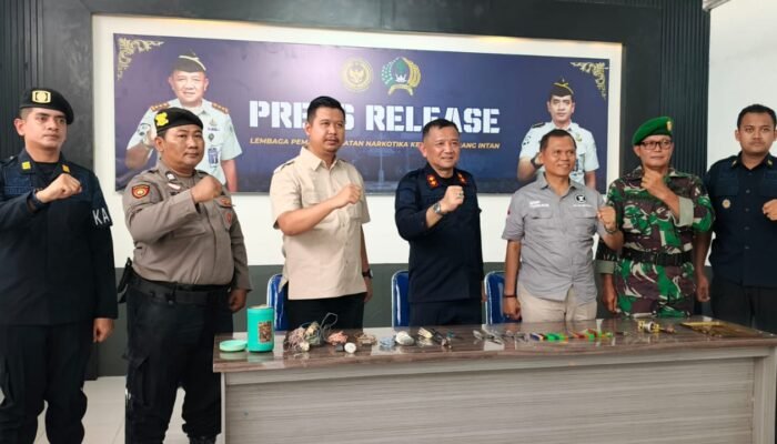 Lapas Narkotika Karang Intan Razia Kamar Warga Binaan, Sita Sajam Rakitan hingga Kabel Listrik‎‎