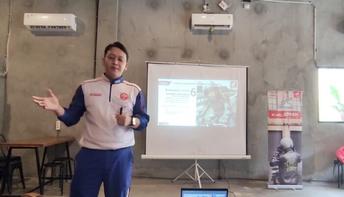 Edukasi Safety Riding Warnai Silaturahmi Honda Trio Motor bersama Jurnalis