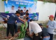 Bank Kalsel Gandeng Setwan Kalsel dan Press Room Sembelih 2 Ekor Sapi Kurban
