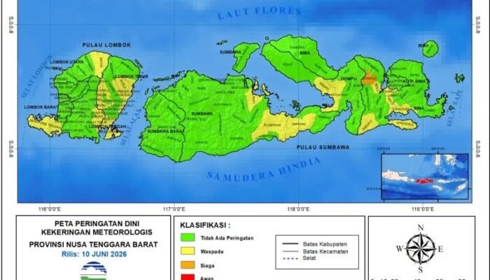 Satu Daerah Ditetapkan BMKG Berstatus Siaga Kekeringan di NTB