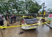 Diduga Lansir Pertalite, Minibus Hangus Terbakar di SPBU Pelaihari, Pengemudi Alami Luka Bakar