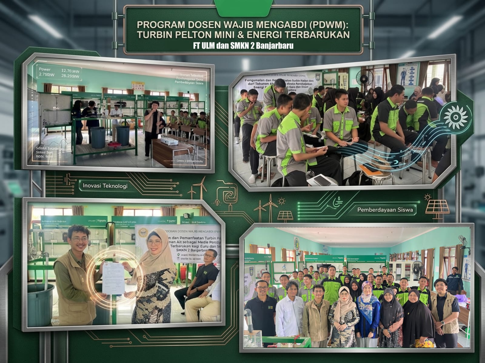 FT ULM Hibahkan Turbin Pelton Mini ke SMKN 2 Banjarbaru, Siswa Antusias Belajar Energi Hijau 1 IMG 20260624 WA0006