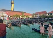 95 Personel Polresta Banjarmasin Naik Pangkat Jelang Hari Bhayangkara ke-80, Diakhiri Tradisi Siram Water Cannon
