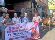 PT Trio Motor Honda Salurkan Hewan Kurban untuk Warga Sekitar Masjid Al Musyarrafah