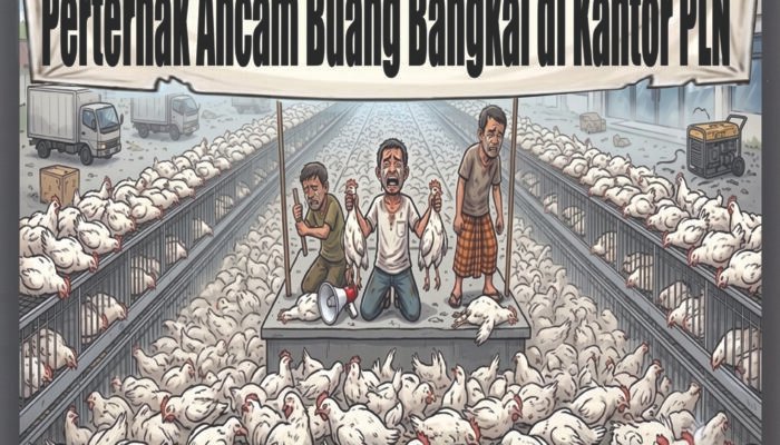 Perternak Ancam Buang Bangkai di Kantor PLN