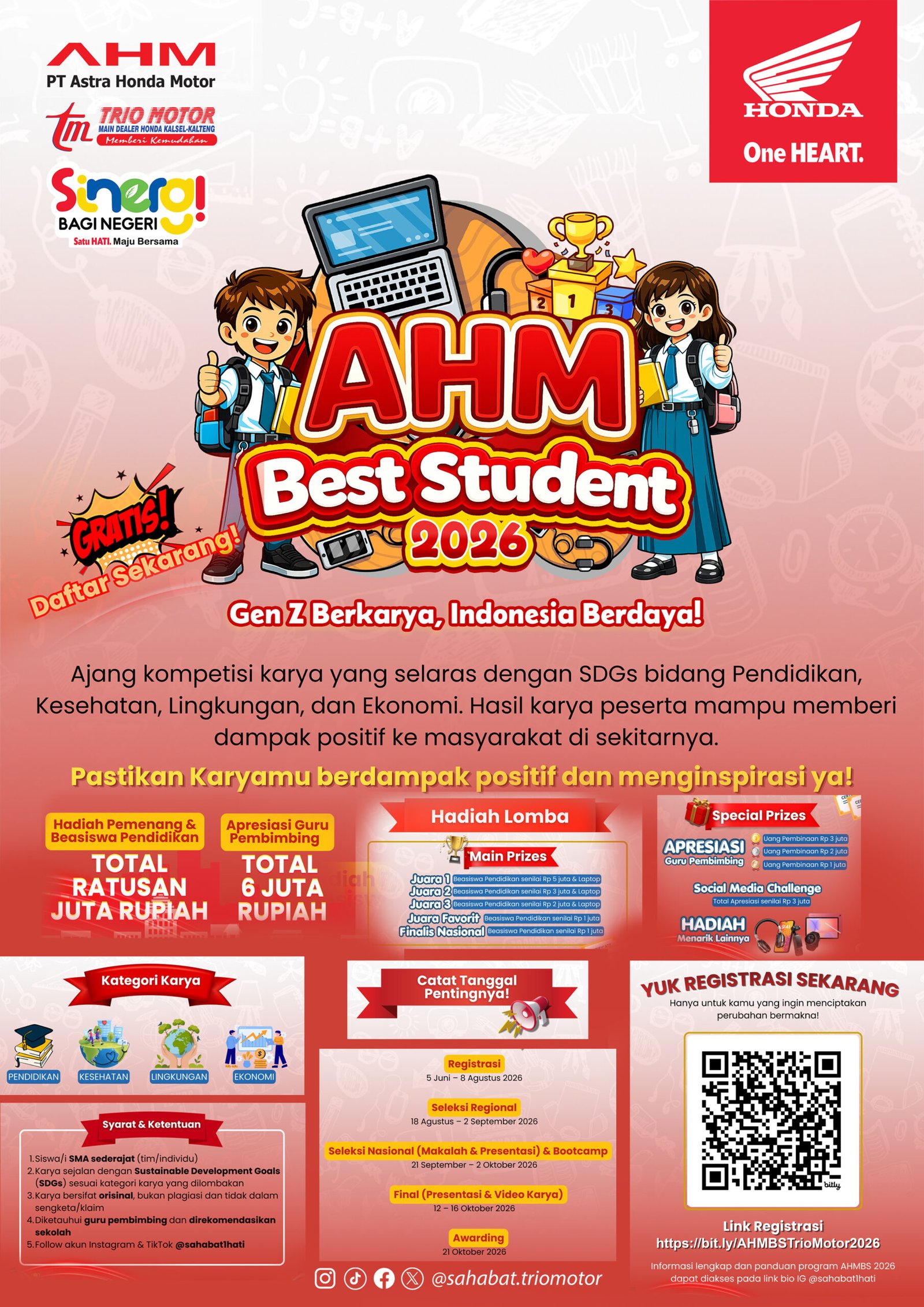 Gen Z Berkarya, Indonesia Berdaya! Trio Motor Undang Pelajar Ikuti AHM Best Student 2026 1 Flyer AHMBS 2026 Trio Motor 1 scaled