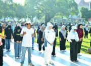 Ratusan Masyarakat Senam Bersama TP PKK dan Kormi HSS