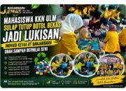 Mahasiswa KKN ULM Sulap Tutup Botol Bekas Jadi Lukisan