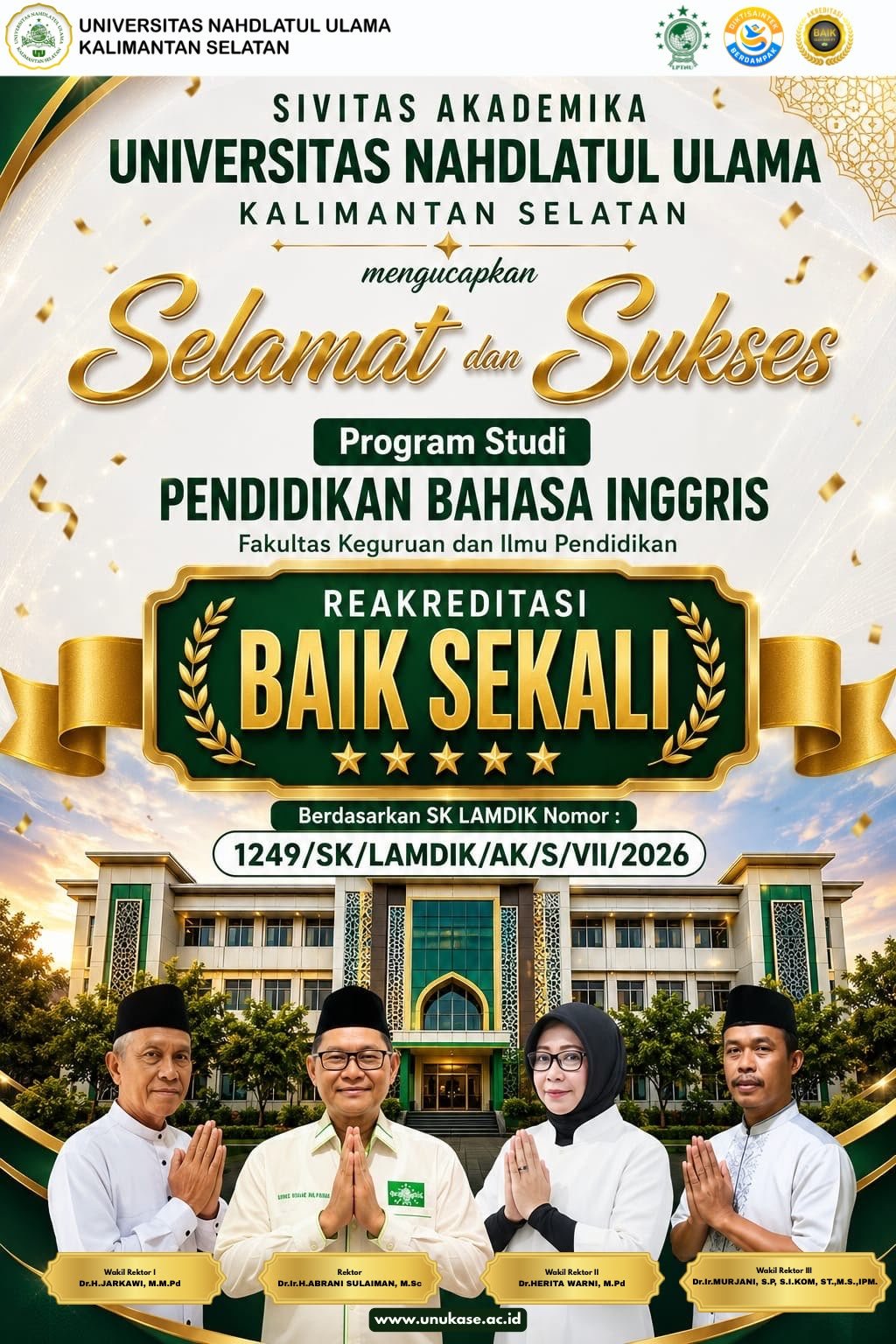 Prodi Pendidikan Bahasa Inggris FKIP UNUKASE Raih Akreditasi “Baik Sekali” 1 IMG 20260711 WA0013