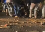 Pedagang Pasar Tungging Selamat, Gerobak Rusak Parah Usai Ditabrak