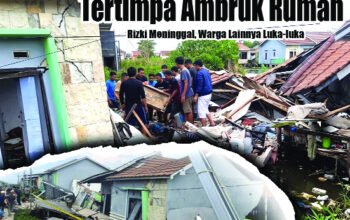 Selamatkan Adik, Tertimpa Ambruk Rumah 4 ambruk
