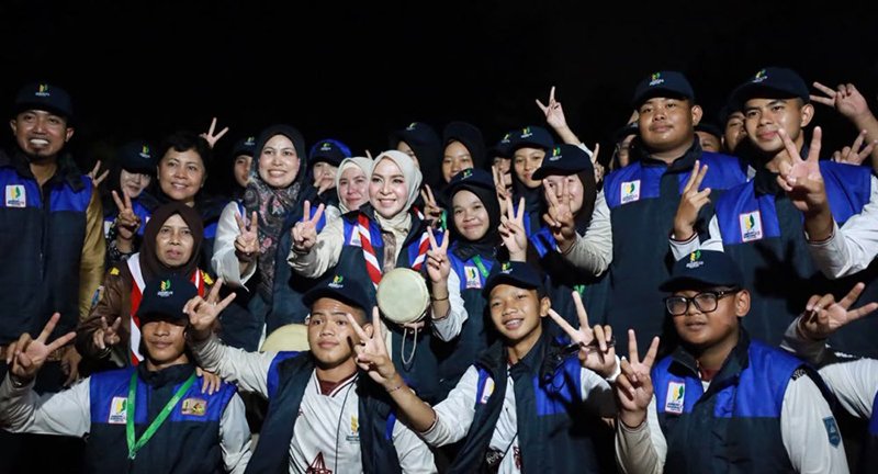 1 4 klm Kontrak Pemprov 20 Hj Fathul Jannah Muhidin kunjungi Perkemahan Jamnas XII 2026