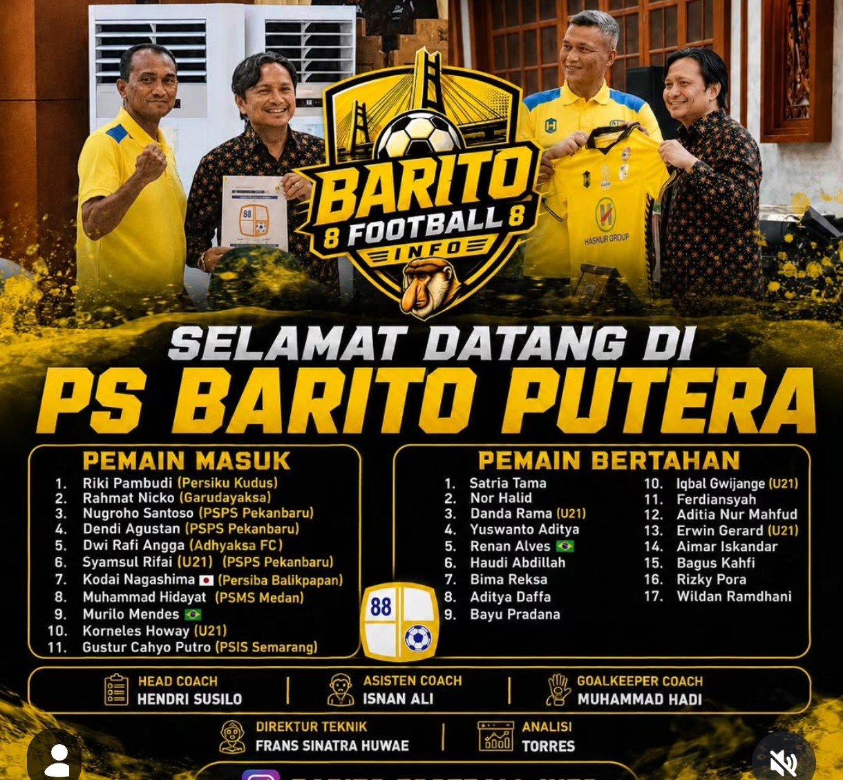 Inilah 10 Pemain Baru dan 18 Muka Lama Tim Barito Putera 1 IMG 20260809 WA0040