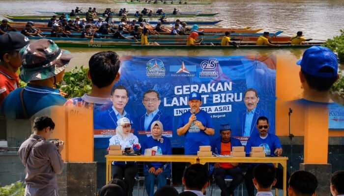 HUT ke-25 Demokrat di Kalsel Diramaikan Lomba Jukung, 64 Tim Adu Cepat di Sungai Tabuk