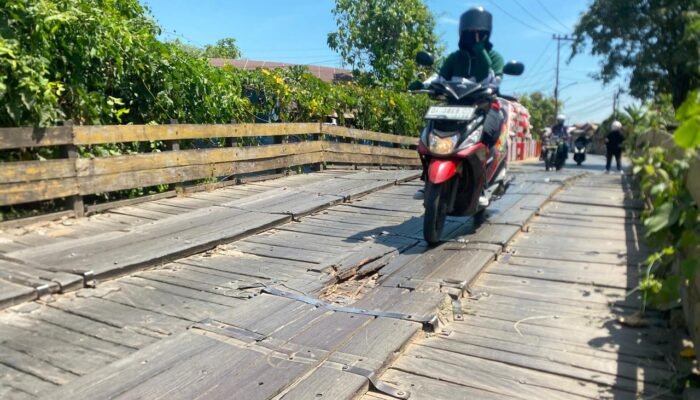 Meski Sudah Rusak Parah, PUPR Banjarmasin Hanya Lakukan Penanganan Sementara Jembatan Basirih