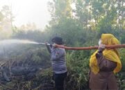 Polres Kotim Lakukan Penyelidikan dan Pasang Garis Polisi di Sejumlah Area Karhutla