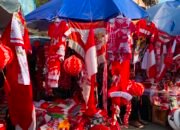 Pedagang di Pasar Lima Banjarmasin Keluhkan Sepi Pembeli Bendera Merah Putih