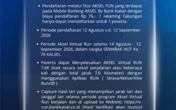 Syarat Ikut AKSEL Virtual Run 2026, Wajib Punya Rekening Bank Kalsel dan Daftar Rp76 5 IMG 20260814 WA0024