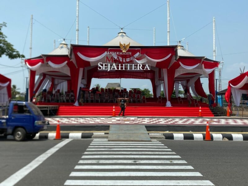 Balai Kota Banjarmasin Bersolek Ala Istana di HUT Kemerdekaan, 2.000 Tamu Bakal Hadir 1 IMG 20260814 WA0038 e1786714998378