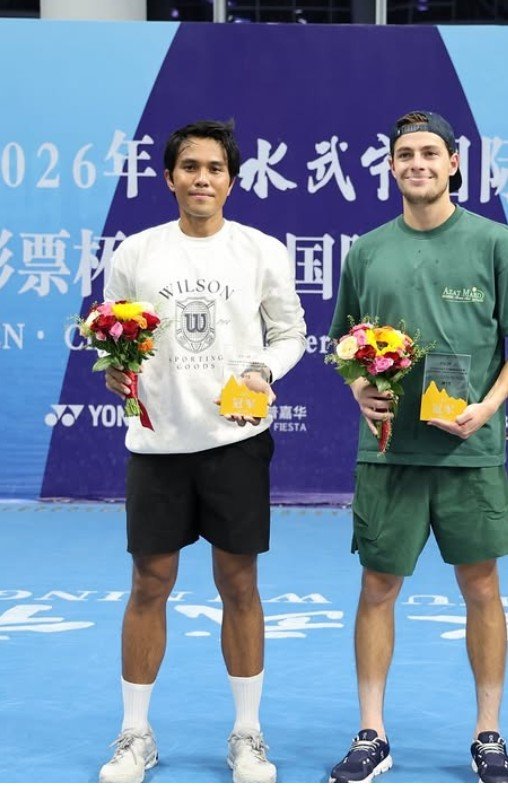Petenis Asal Banjarmasin Rifqi/Sarksian Harus Puas Runner Up Ganda Putra Turnamen Maanshan, China 1 IMG 20260822 WA0026
