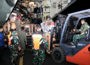 Hercules TNI AU Bawa Bantuan Presiden untuk Perkuat Penanganan Karhutla Kalsel