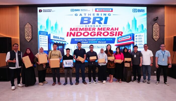 BRI Region 14 Banjarmasin Gaet Member Merah Indogrosir Jadi Agen BRILink, Buka Peluang Tambah Cuan