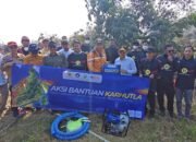Hasnuryadi Serahkan Bantuan Pompa Air Hasnur Group di Posko Karhutla Guntung Damar