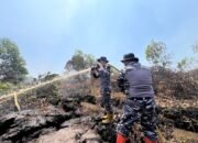 Dankodaeral XIII Tinjau Langsung Lokasi Karhutla Di Kabupaten Banjar