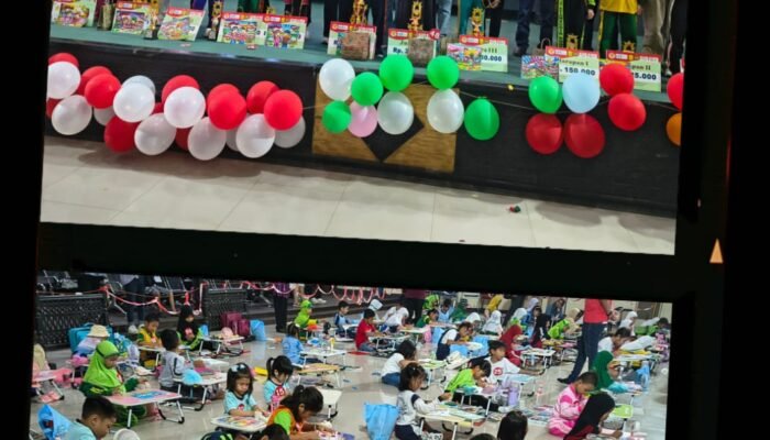 Safiya dan Anisa Juara Pertama Lomba Mewarnai Digelar Mapalus Keluarga Kawanua Banjarmasin Berkolaborasi RRI