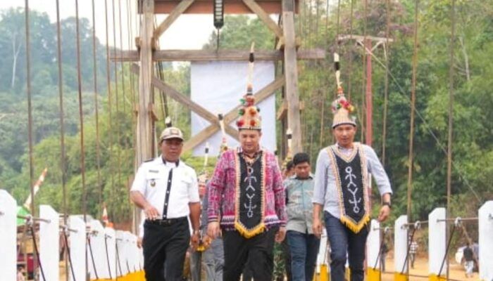 Jembatan Batu Ojung Diresmikan, Pemkab Lamandau Perkuat Konektivitas Desa