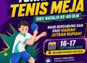 Peringati Dies Natalis ke-68 ULM, Gelar Pertandingan Lima Cabor Antar Mahasiswa dan Dosen