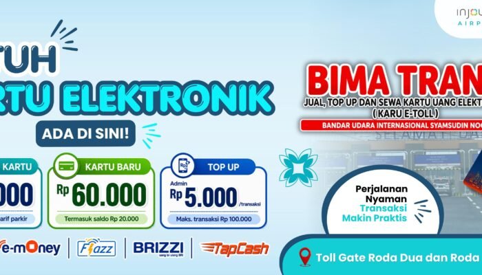Bandara Internasional Syamsudin Noor Siapkan Layanan Top-Up Kartu Elektronik